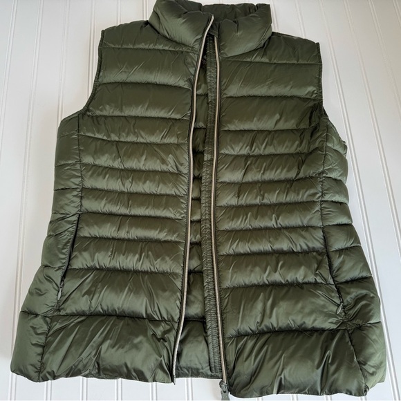 SAVE THE DUCK Ultra Light Green Nylon Women’s Vest Large Synthetic Down - Picture 1 of 5